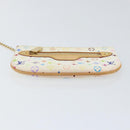 LOUIS VUITTON Monogram Multicolor Pochette MM Pouch White M60028 LV Auth BA7202-6