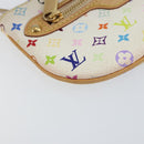 LOUIS VUITTON Monogram Multicolor Pochette MM Pouch White M60028 LV Auth BA7202-14