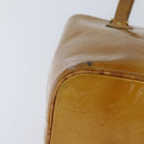 LOUIS VUITTON Monogram Vernis Houston Hand Bag Beige M91004 LV Auth BA7204-15