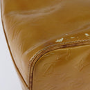LOUIS VUITTON Monogram Vernis Houston Hand Bag Beige M91004 LV Auth BA7204-17