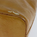 LOUIS VUITTON Monogram Vernis Houston Hand Bag Beige M91004 LV Auth BA7204-8