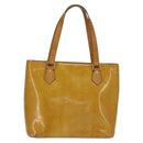 LOUIS VUITTON Monogram Vernis Houston Hand Bag Beige M91004 LV Auth BA7204-13