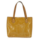 LOUIS VUITTON Monogram Vernis Houston Hand Bag Beige M91004 LV Auth BA7204-2