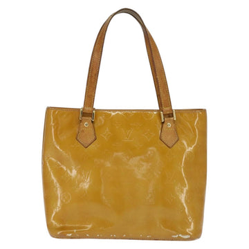 LOUIS VUITTON Monogram Vernis Houston Hand Bag Beige M91004 LV Auth BA7204 - 0