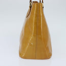 LOUIS VUITTON Monogram Vernis Houston Hand Bag Beige M91004 LV Auth BA7204-3