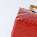 LOUIS VUITTON Monogram Vernis Reade PM Hand Bag Red Rouge M91088 LV Auth BA7208-9
