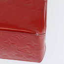 LOUIS VUITTON Monogram Vernis Reade PM Hand Bag Red Rouge M91088 LV Auth BA7208-16