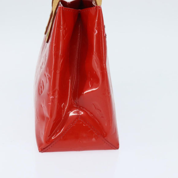 LOUIS VUITTON Monogram Vernis Reade PM Hand Bag Red Rouge M91088 LV Auth BA7208
