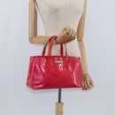 LOUIS VUITTON Monogram Vernis Wilshire Boulevard Bag Rose Pop M93643 Auth BA7211-21