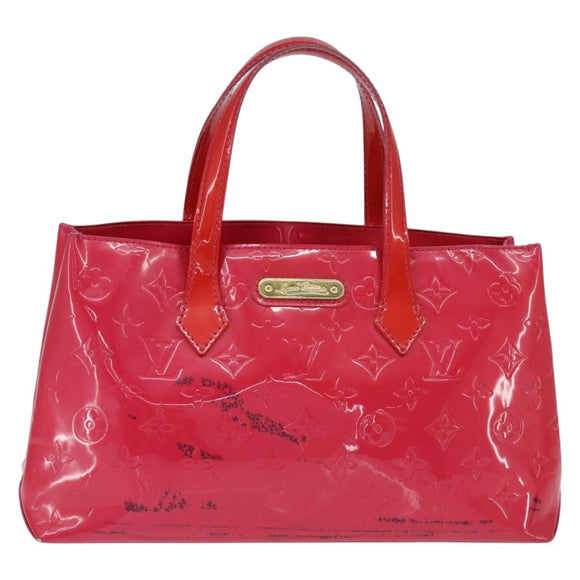 LOUIS VUITTON Monogram Vernis Wilshire Boulevard Bag Rose Pop M93643 Auth BA7211