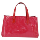 LOUIS VUITTON Monogram Vernis Wilshire Boulevard Bag Rose Pop M93643 Auth BA7211-2