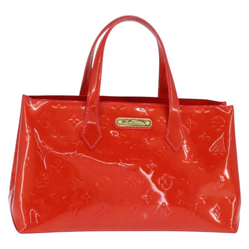 LOUIS VUITTON Monogram Vernis Wilshire PM Bag Rouge Grunadine M91723 Auth BA7212
