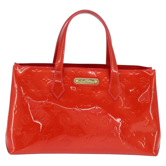 LOUIS VUITTON Monogram Vernis Wilshire PM Bag Rouge Grunadine M91723 Auth BA7212