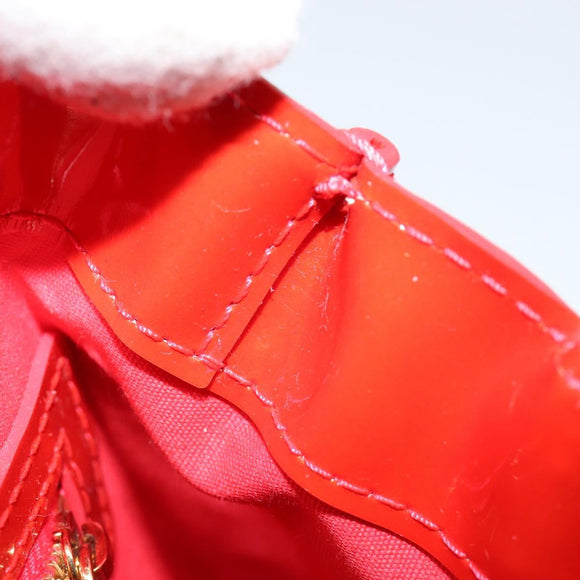 LOUIS VUITTON Monogram Vernis Wilshire PM Bag Rouge Grunadine M91723 Auth BA7212