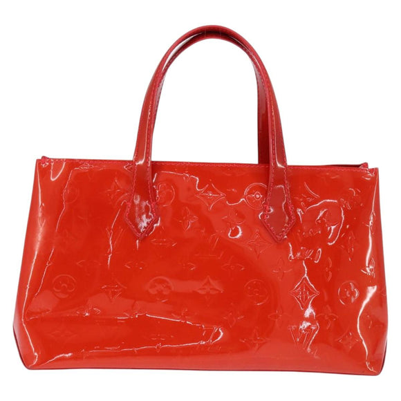 LOUIS VUITTON Monogram Vernis Wilshire PM Bag Rouge Grunadine M91723 Auth BA7212