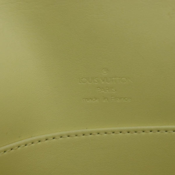LOUIS VUITTON Monogram Vernis Thompson Street Bag Lime Yellow M91071 Auth BA7213