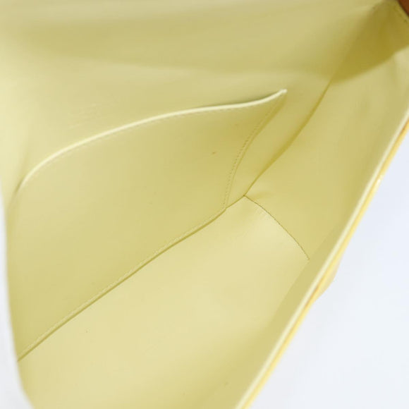 LOUIS VUITTON Monogram Vernis Thompson Street Bag Lime Yellow M91071 Auth BA7213