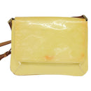 LOUIS VUITTON Monogram Vernis Thompson Street Bag Lime Yellow M91071 Auth BA7213-13