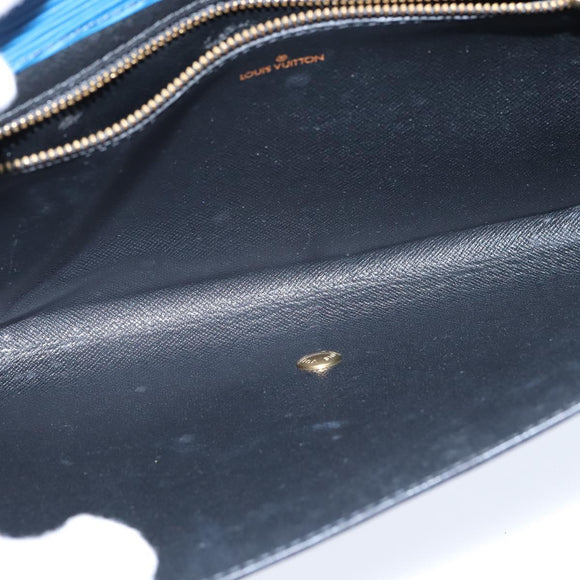 LOUIS VUITTON Epi Art Deco Clutch Tasche Blau M52635 LV Auth BA7217
