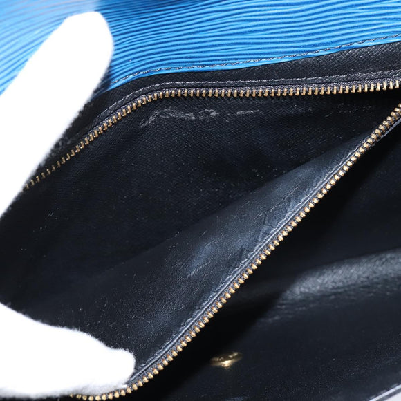 LOUIS VUITTON Epi Art Deco Clutch Tasche Blau M52635 LV Auth BA7217