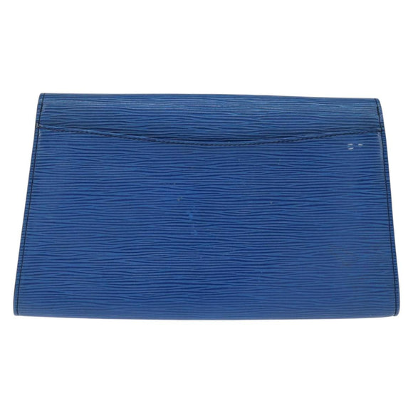 LOUIS VUITTON Epi Art Deco Clutch Tasche Blau M52635 LV Auth BA7217