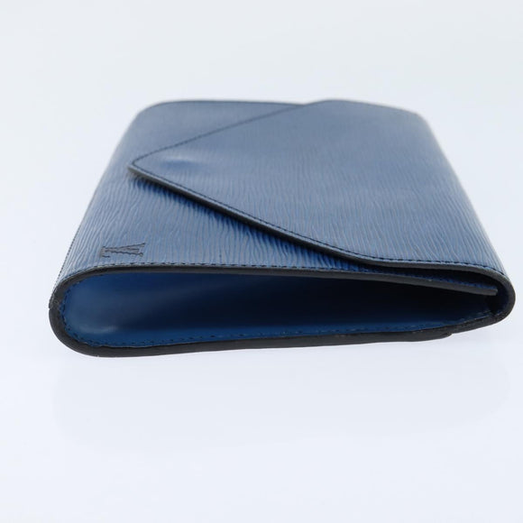 LOUIS VUITTON Epi Art Deco Clutch Tasche Blau M52635 LV Auth BA7217