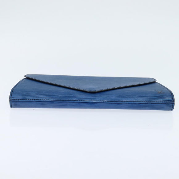 LOUIS VUITTON Epi Art Deco Clutch Bag Blue M52635 LV Auth BA7217