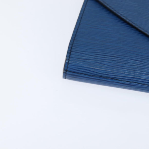 LOUIS VUITTON Epi Art Deco Clutch Tasche Blau M52635 LV Auth BA7217