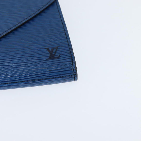 LOUIS VUITTON Epi Art Deco Clutch Bag Blue M52635 LV Auth BA7217