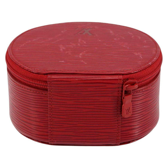 LOUIS VUITTON Epi Ecrin Bijoux 12 Jewelry Box Red M48207 LV Auth BA7218