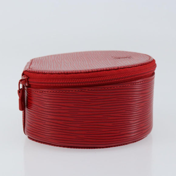 LOUIS VUITTON Epi Ecrin Bijoux 12 Jewelry Box Red M48207 LV Auth BA7218