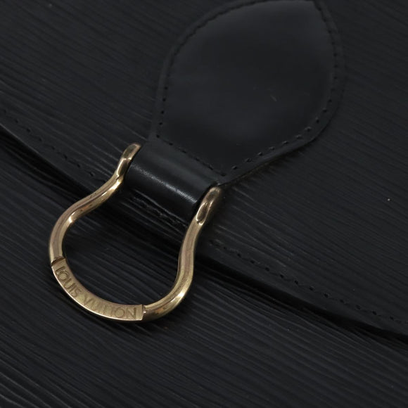 LOUIS VUITTON Epi Saint Cloud GM Shoulder Bag Black Noir M52192 LV Auth BA7219