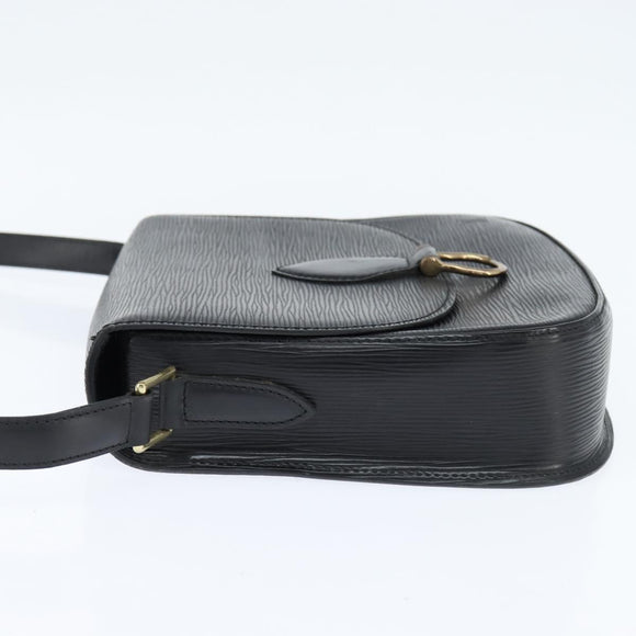 LOUIS VUITTON Epi Saint Cloud GM Shoulder Bag Black Noir M52192 LV Auth BA7219