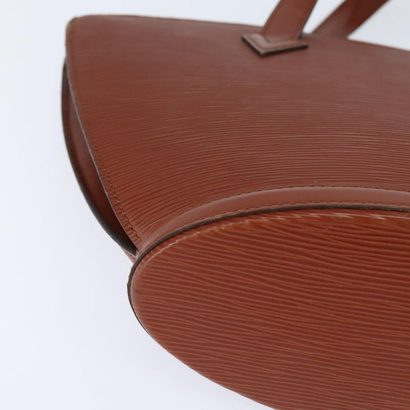 LOUIS VUITTON Epi Saint Jacques Hand Bag Brown M52263 LV Auth BA7223