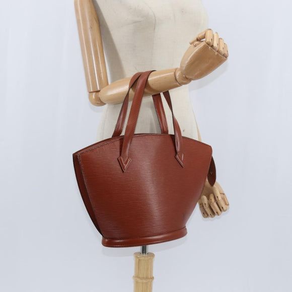 LOUIS VUITTON Epi Saint Jacques Hand Bag Brown M52263 LV Auth BA7223