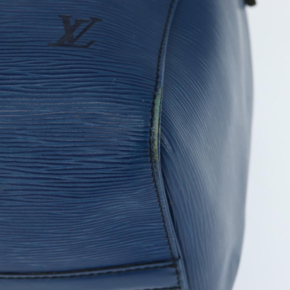 LOUIS VUITTON Epi Keepall 45 Boston Bag Blue M42975 LV Auth BA7237