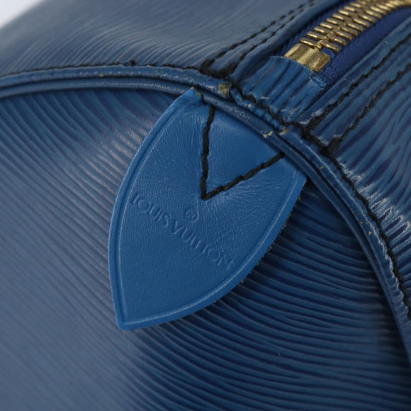 LOUIS VUITTON Epi Keepall 45 Boston Bag Blue M42975 LV Auth BA7237
