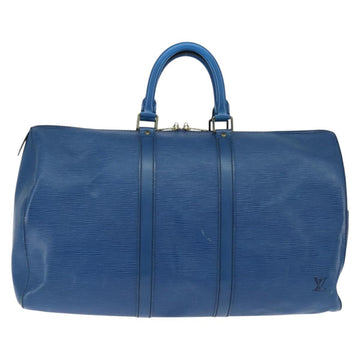 LOUIS VUITTON Epi Keepall 45 Boston Bag Blue M42975 LV Auth BA7237 - 0