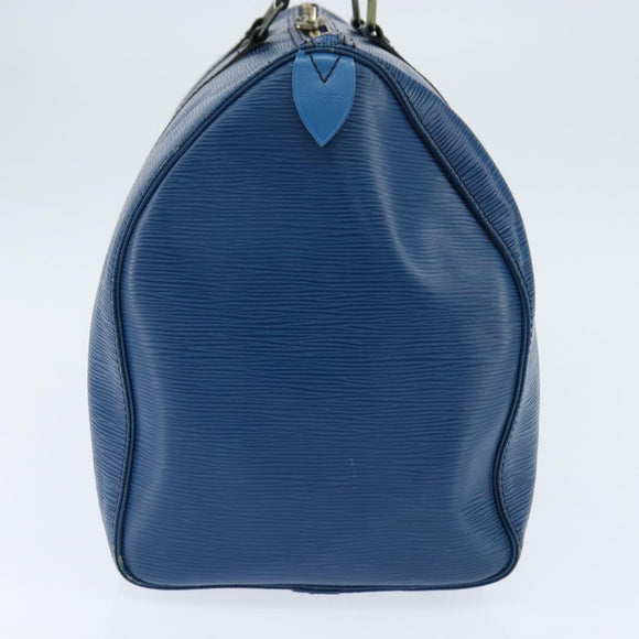 LOUIS VUITTON Epi Keepall 45 Boston Bag Blue M42975 LV Auth BA7237