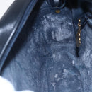 GUCCI Micro GG Canvas Shoulder Bag PVC Leather Navy Gold Auth BA7238-21