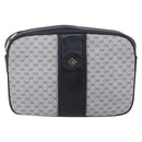 GUCCI Micro GG Canvas Shoulder Bag PVC Leather Navy Gold Auth BA7238-13