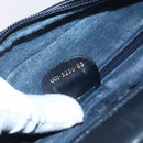 GUCCI Micro GG Canvas Shoulder Bag PVC Leather Navy Gold Auth BA7238-12