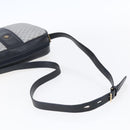 GUCCI Micro GG Canvas Shoulder Bag PVC Leather Navy Gold Auth BA7238-7