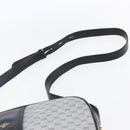 GUCCI Micro GG Canvas Shoulder Bag PVC Leather Navy Gold Auth BA7238-8