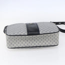 GUCCI Micro GG Canvas Shoulder Bag PVC Leather Navy Gold Auth BA7238-5