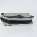 GUCCI Micro GG Canvas Clutch Bag PVC Leather Navy Gold 014 89 0094 Auth BA7239-5