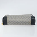 GUCCI Micro GG Canvas Clutch Bag PVC Leather Navy Gold 014 89 0094 Auth BA7239-6