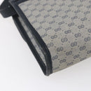 GUCCI Micro GG Canvas Bag PVC Leather Navy Gold 004 161 0670 Auth BA7240-16