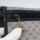 GUCCI Micro GG Canvas Bag PVC Leather Navy Gold 004 161 0670 Auth BA7240-10