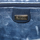 GUCCI Micro GG Canvas Bag PVC Leather Navy Gold 004 161 0670 Auth BA7240-18